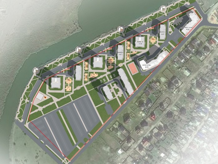 План жилого комплекса "Южный берег" в Батайске //Иллюстрация с сайта http://жк-южный-берег-2.рф