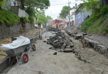В Ростове дождь размыл асфальт на Семашко Реконструкция улицы // Фото: пресс-служба администрации Ростова