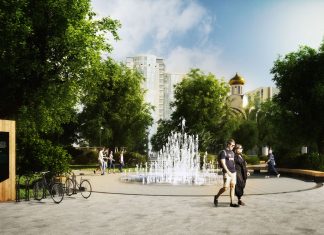 В Ростове началось онлайн-голосование по выбору территорий для благоустройства Проект благоустройства Покровского сквера в Ростове-на-Дону КБ "Стрелка" //Фото: КБ Стрелка