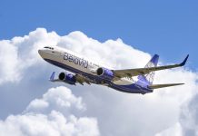«Белавиа» выполнила первый рейс из Платова в Минск Авиалайнер Boeing 737-800 //Фото с сайта "Белавиа"