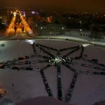 В Новочеркасске выстроили Звезду Победы на площади Ермака //Фото: Владимир Шилин, из профиля в соцсети ВКонтакте