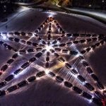 В Новочеркасске выстроили Звезду Победы на площади Ермака //Фото: Владимир Шилин, из профиля в соцсети ВКонтакте