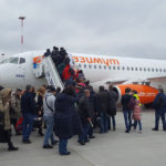 Первый рейс авиакомпании "Азимут" в Казань //Фото: "Городской репортер" / Дарья Ховякова