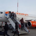 Первый рейс авиакомпании "Азимут" в Казань //Фото: "Городской репортер" / Дарья Ховякова