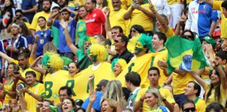 МВД: Нарушений на матче между сборными Бразилии и Швейцарии в Ростове не зафиксировано Бразильские болельщики //фото с сайта brasil-russia.ru