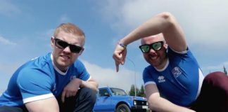 «Купили на Центральном рынке рыбу, с водкой будет отлично»: исландцы приехали в Ростов на «Ниве» Кристбьорн Кьяртанссон и Гретар Йонссон перед началом путешествия из Исландии в Россию на ЧМ-2018 //Скриншот из аккаунта HM Ladan в Facebook