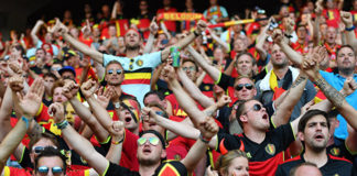 Матч 1/8 финала ЧМ-2018 в Ростове посетили почти 41,5 тысячи зрителей В Платове иностранные болельщики станцевали с казаками //фото с сайта footballcitymediacenter.ru