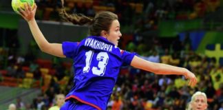 С крупным счетом «Ростов-Дон» обыграл ГК «Уфа-Алиса» в матче чемпионата России Гандболистка Анна Вяхирева в матче с Германией // Фото: сайт ГК "Ростов-Дон"