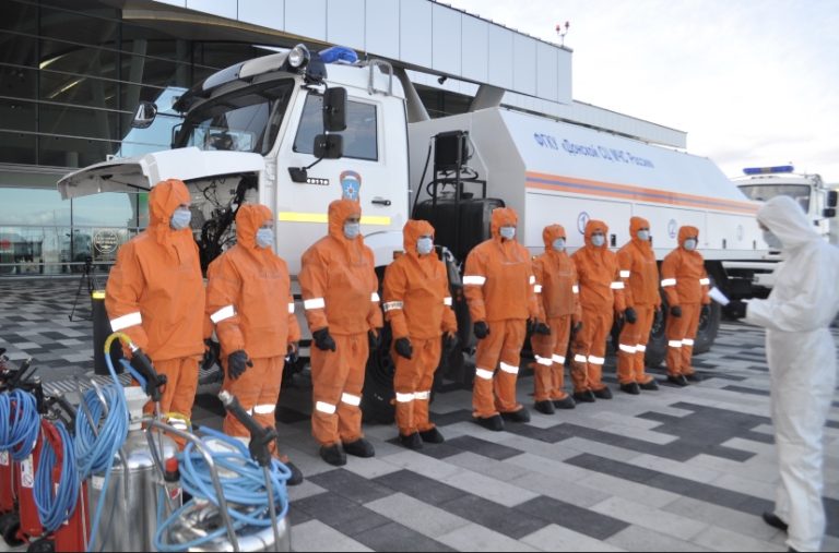 В Ростовской области провели дезинфекцию аэропорта Платов