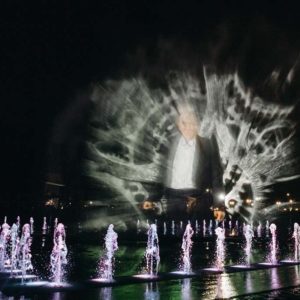 Открытие светомузыкального интерактивного фонтана в роствоском парке "Левобережный" //Фото: пресс-служба Сбербанка