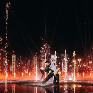 Открытие светомузыкального интерактивного фонтана в роствоском парке "Левобережный" //Фото: пресс-служба Сбербанка