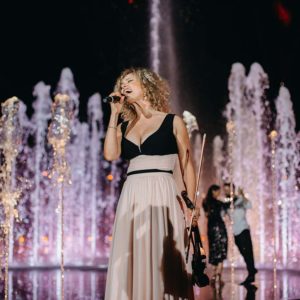 Открытие светомузыкального интерактивного фонтана в роствоском парке "Левобережный" //Фото: пресс-служба Сбербанка