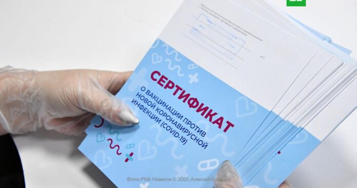 сертификат о вакцинации от ковида // фото: ntv.ru