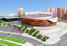 В Ростове начнут строить «Гандбол Арену» в декабре Один из проектных видов "Гандбол Арены" в Ростове-на-Дону //Фото с сайта sputnik.ru