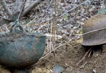 Ростовские поисковики нашли артефакты времен скифов Котел, найденный поисковиками // фото с сайта: rg.ru