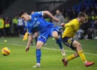 ФК «Ростов» проиграл махачкалинскому «Динамо» в четвертьфинале и вылетел из Кубка России Футбол. РПЛ. Матч "Динамо" - "Ростов" //Фото пресс-службы ФК Ростов